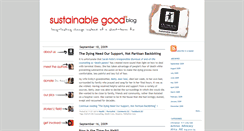 Desktop Screenshot of blog.sustainablegood.org
